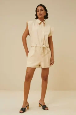 By bar Jumpsuits*ollie twill suit | grain