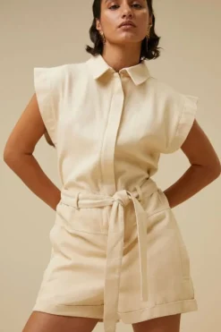 By bar Jumpsuits*ollie twill suit | grain