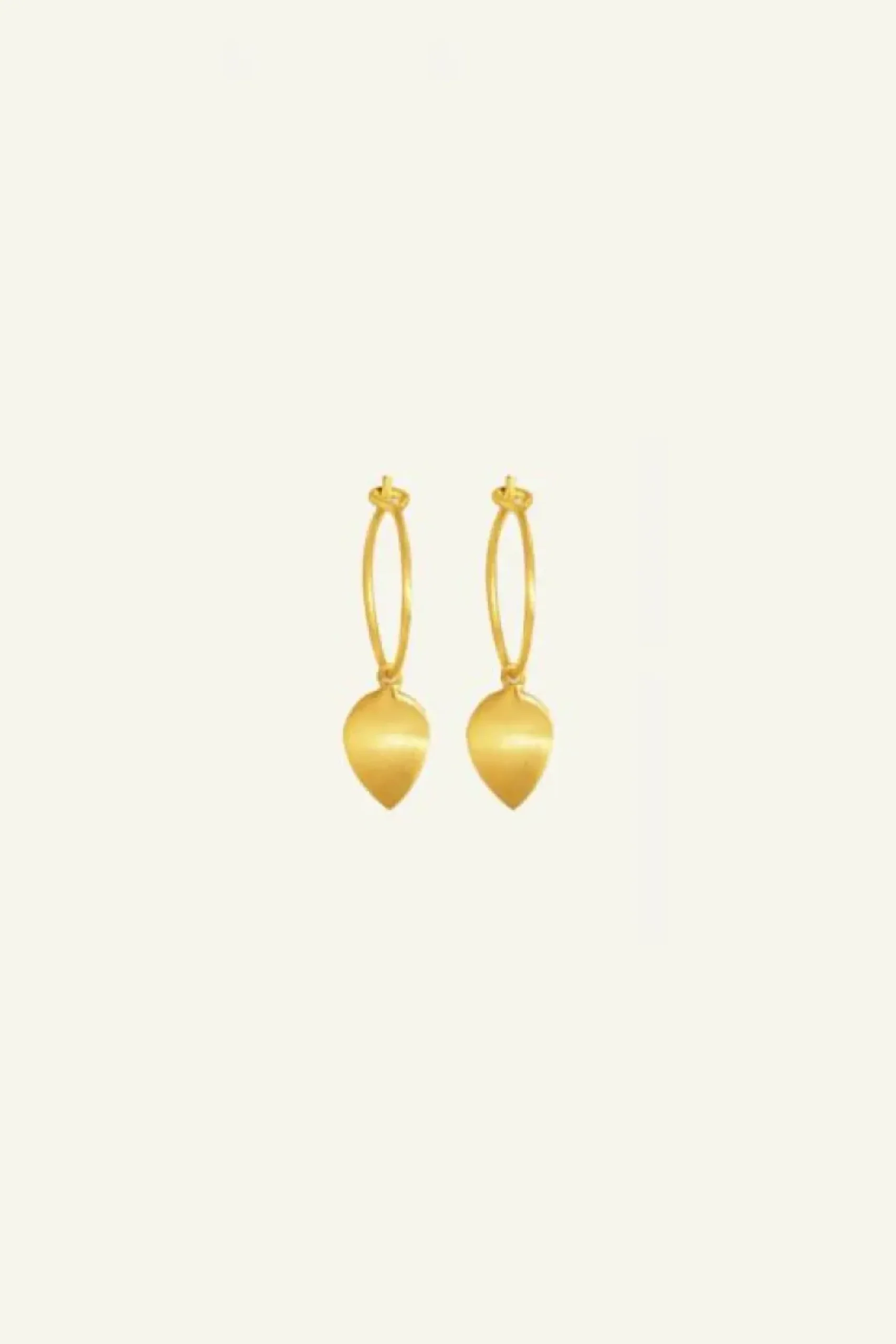 By bar Oorbellen*PD leave hoop earring | gold