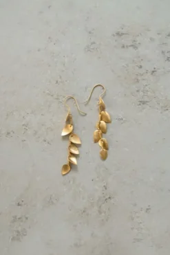 By bar Oorbellen|Sieraden*PD leaves string | gold
