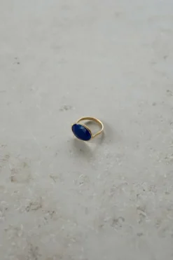 By bar Sieraden*PD OVAL RING | blue