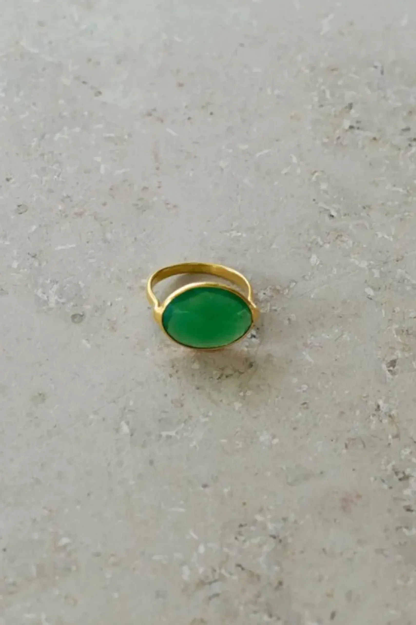 By bar Sieraden*PD OVAL RING | green