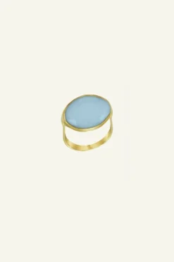 By bar Sieraden*PD OVAL RING | light blue