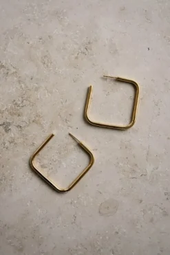 By bar Oorbellen|Sieraden*pd squared earring M | gold