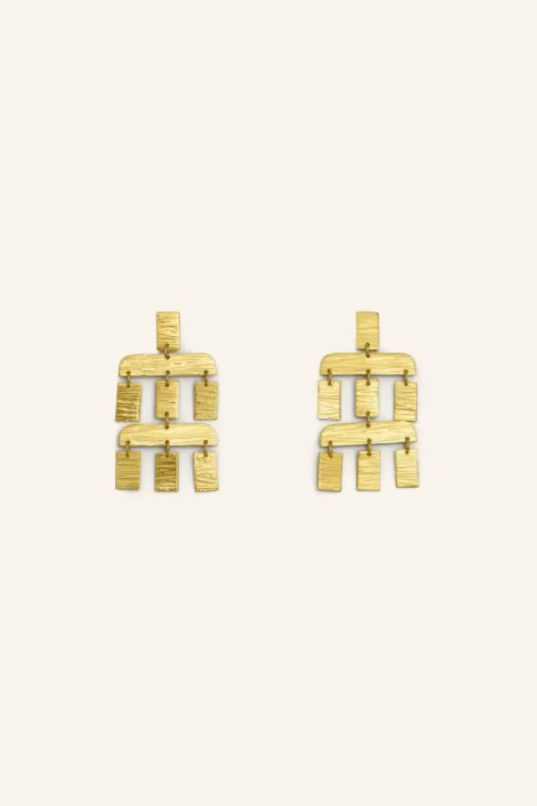 By bar Oorbellen|Sieraden*puck double earring | gold