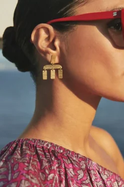 By bar Sieraden|Oorbellen*puck single earring | gold