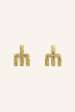 By bar Sieraden|Oorbellen*puck single earring | gold