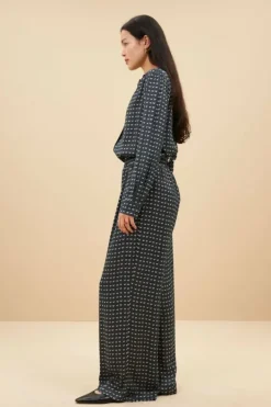 By bar Blouses*ribbe rastre blouse | rastre print