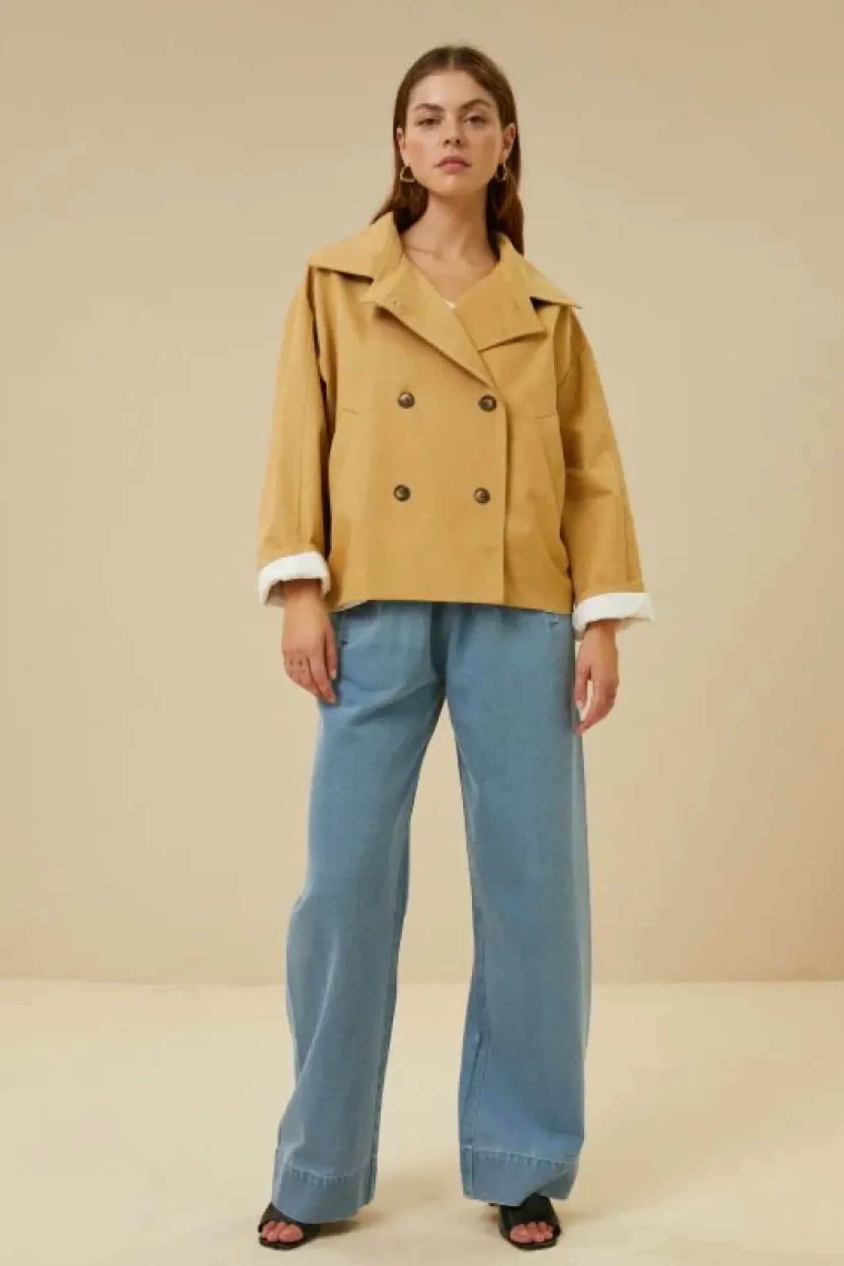 By bar Jassen*rika cotton coat | peanut