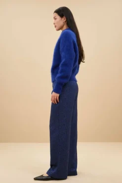 By bar Broeken*robyn blue cheetah pants | blue cheetah print