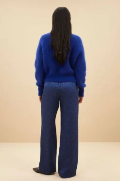 By bar Broeken*robyn blue cheetah pants | blue cheetah print