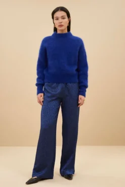 By bar Broeken*robyn blue cheetah pants | blue cheetah print