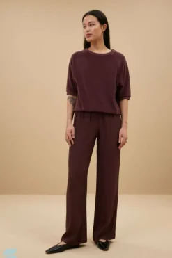 By bar Broeken*robyn viscose pants | pecan