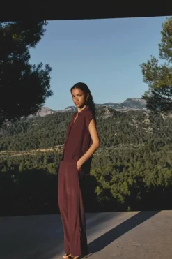 By bar Broeken*robyn viscose pants | pecan