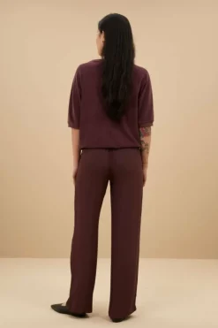 By bar Broeken*robyn viscose pants | pecan