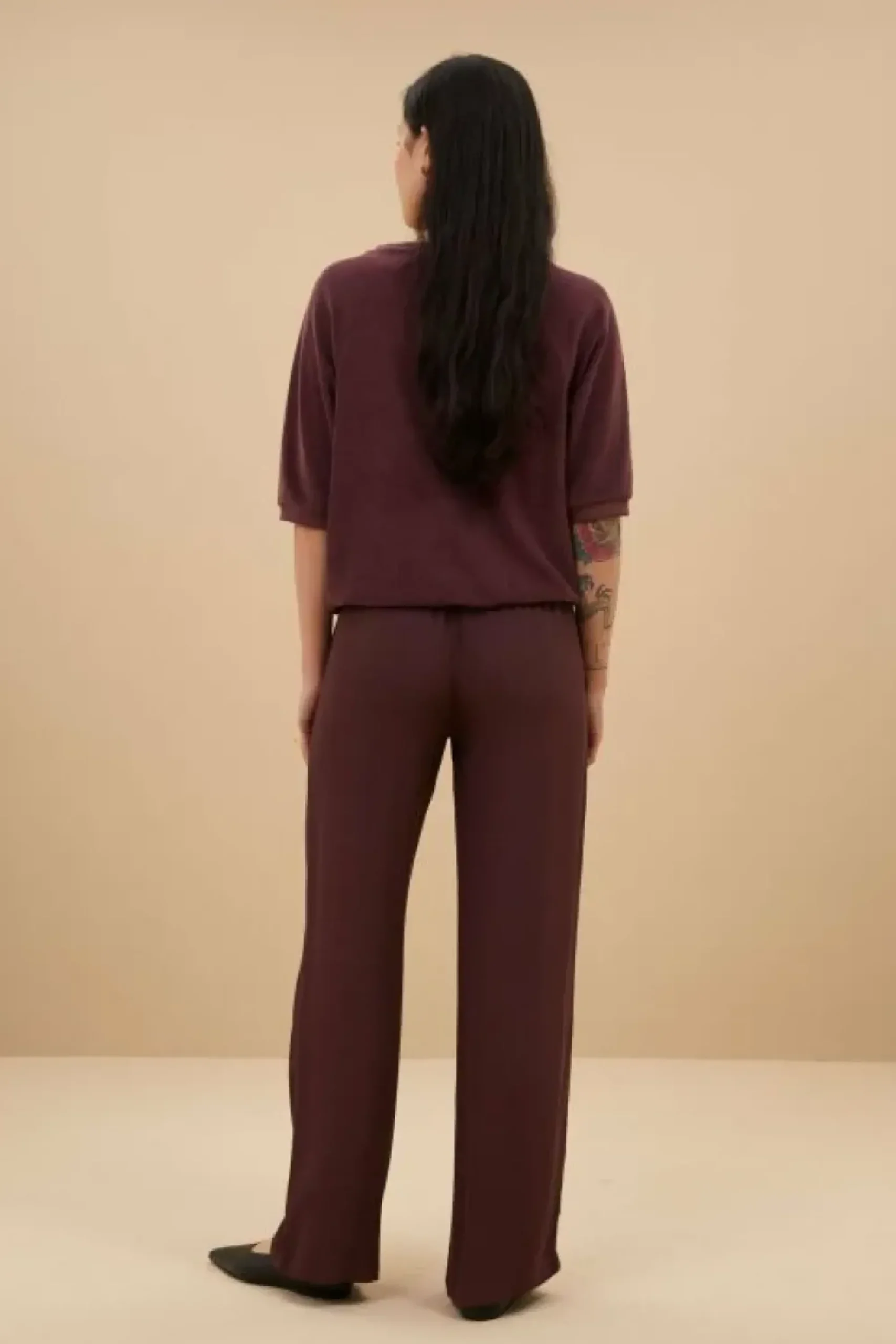 By bar Broeken*robyn viscose pants | pecan