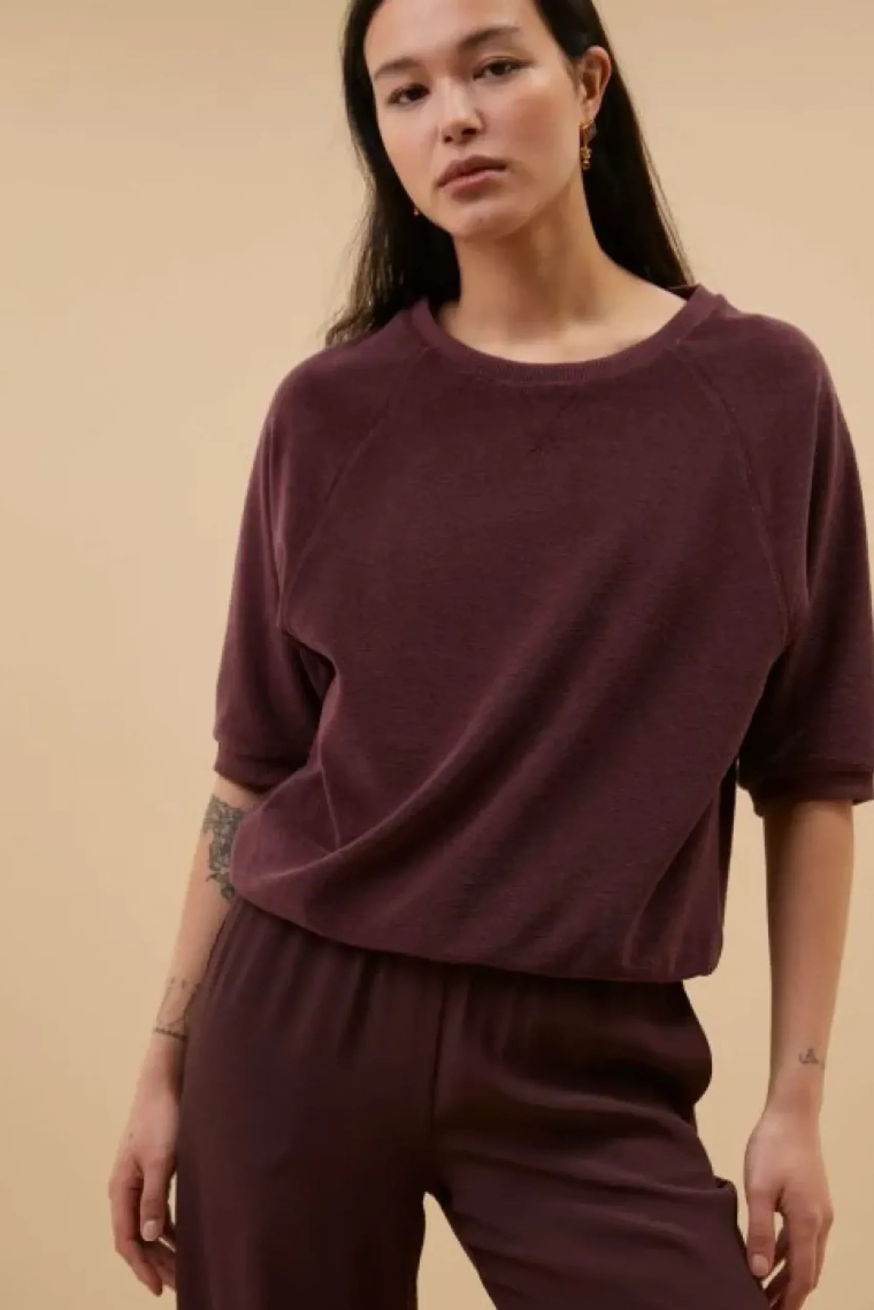 By bar Broeken*robyn viscose pants | pecan