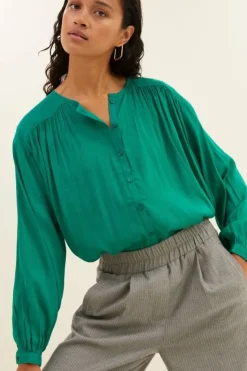 By bar Blouses*saar blouse | bright green