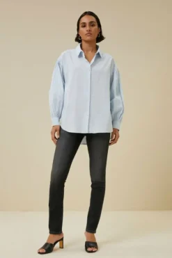 By bar Blouses*sarah chambray blouse | light blue