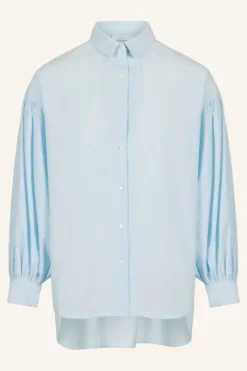 By bar Blouses*sarah chambray blouse | light blue
