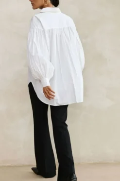 By bar Blouses*sarah poplin blouse | white