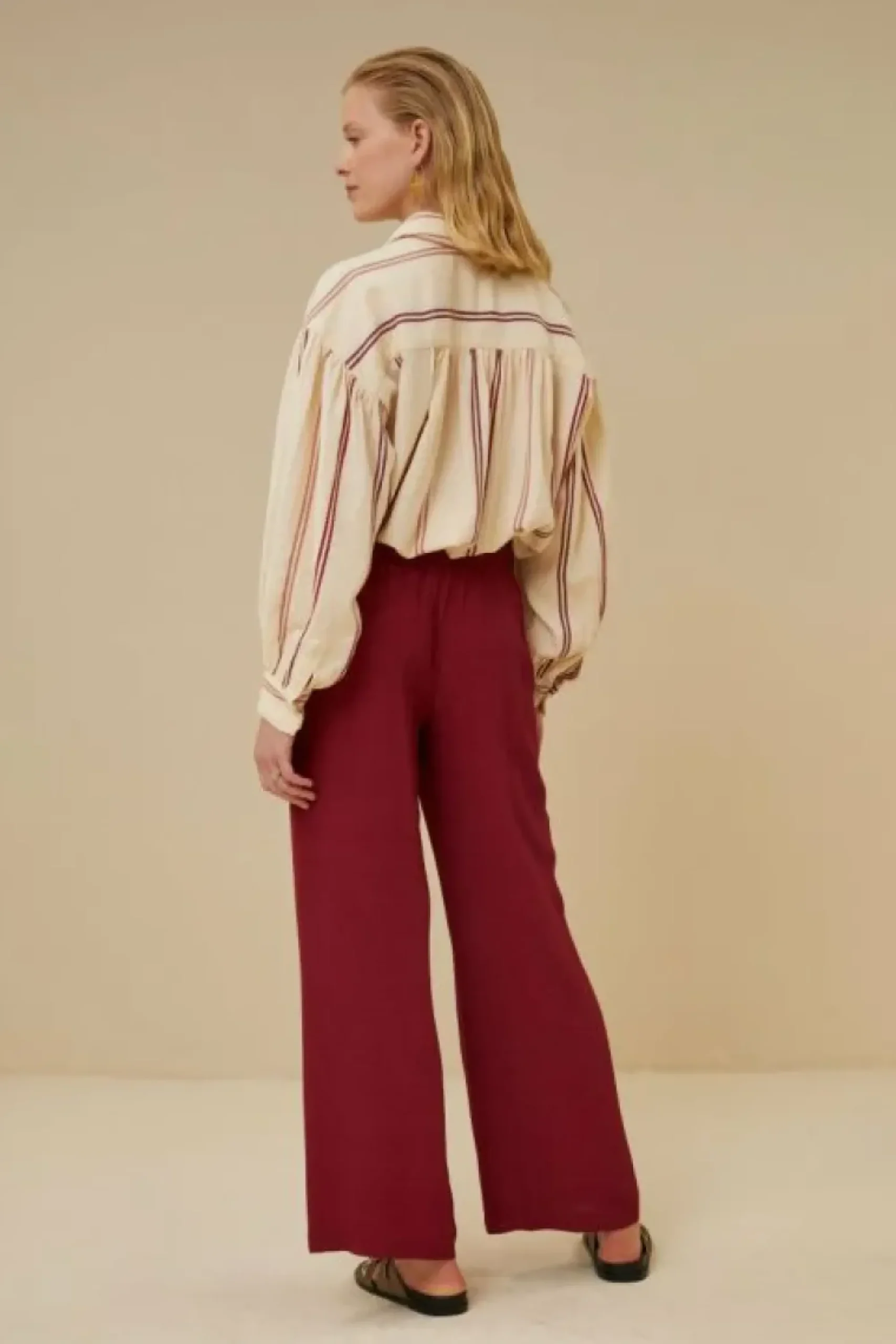 By bar Blouses*sarah short athia blouse | grenache