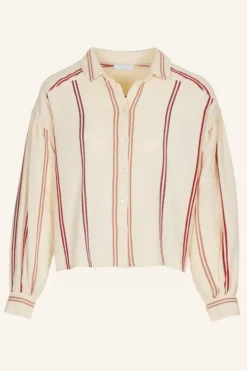 By bar Blouses*sarah short athia blouse | grenache