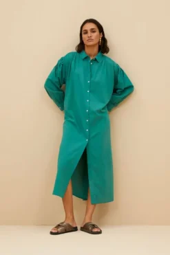 By bar Jurken*shirt dress | spring green