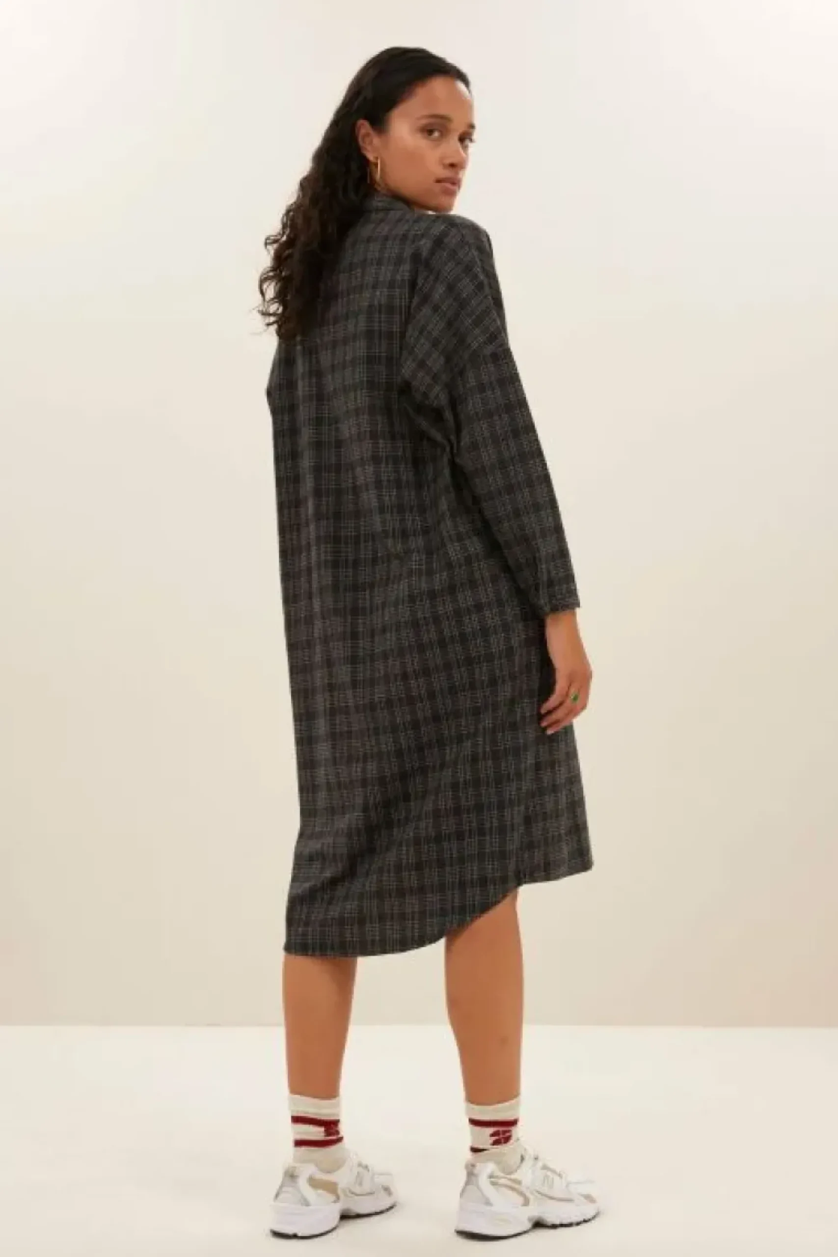 By bar Jurken*small check dress | caramel