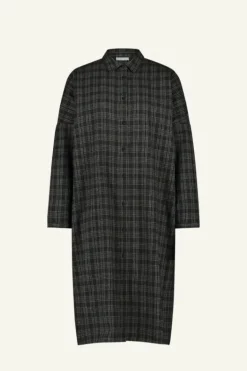 By bar Jurken*small check dress | caramel