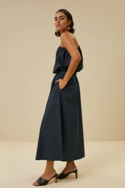 By bar Blouses*stella poplin blouse | midnight