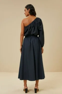 By bar Blouses*stella poplin blouse | midnight