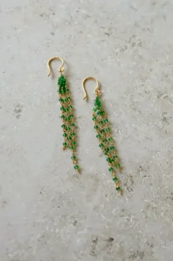 By bar Oorbellen|Sieraden*sterre earring | green