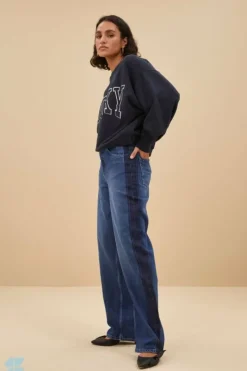 By bar Jeans|Broeken*two tone pants | denim