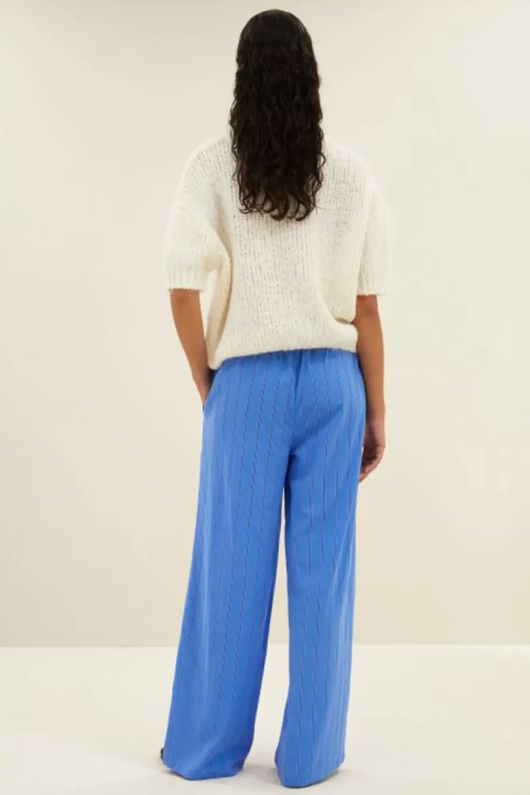 By bar Broeken*uma stripe pants | vivid blue stripe