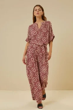 By bar Broeken*wanda sunflower pant | sunflower print