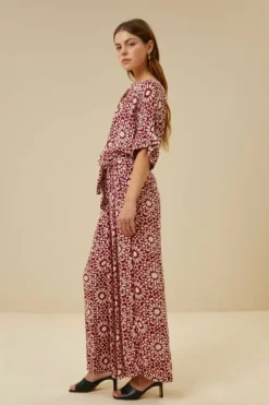 By bar Broeken*wanda sunflower pant | sunflower print