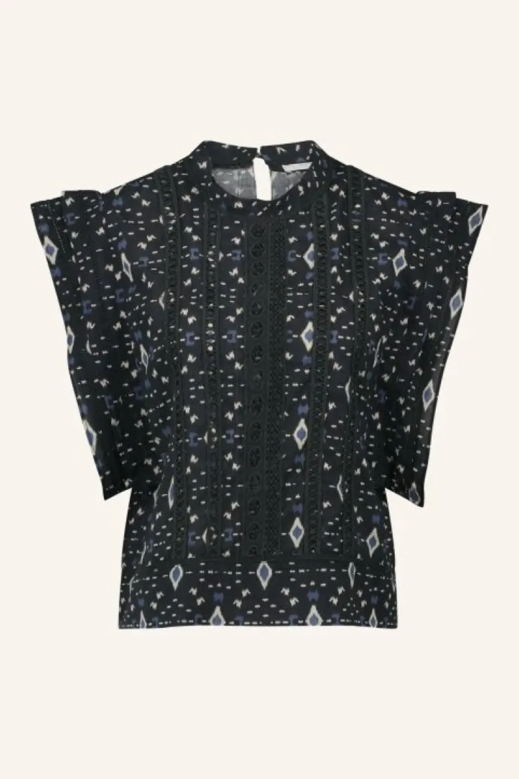 By bar Blouses*xena midnight ikat blouse | midnight ikat